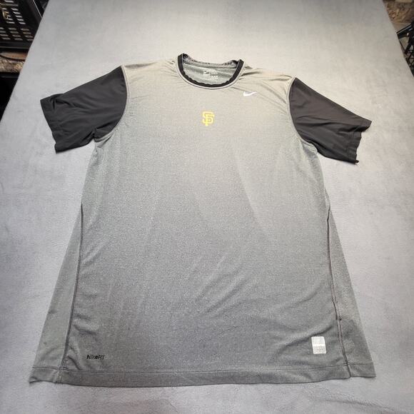 San Francisco Giants Shirt Mens XXL Gray Nike Pro Dry Fit MLB Performance - Picture 1 of 9